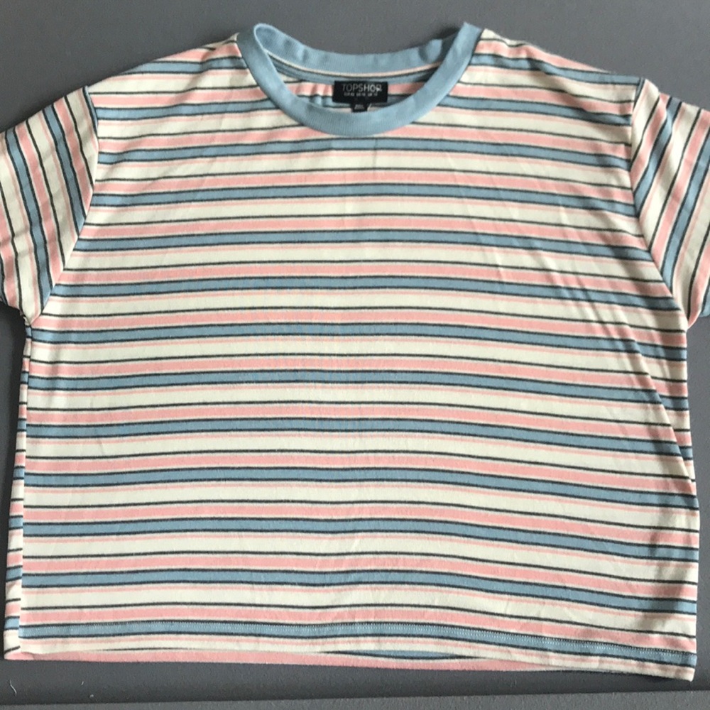 TOPSHOP super soft colorful striped t-shirt